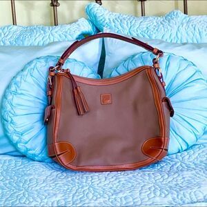 Dooney and Bourke Taupe/Tan Leather Shoulder Bag